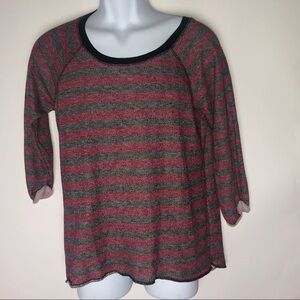 Vioblu Sweater Pink Black Stripes Women's Medium